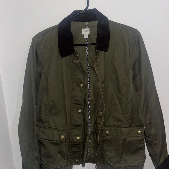 J. Crew Orchard Utility Jacket with Brown Collar - Picture 4 of 7